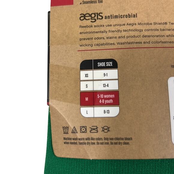Reebok NWT Kelly Green All Sport Moisture Wicking Socks - Picture 3 of 3
